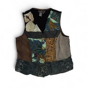 rare vtg 80s 90s y2k boho folk indie festival western vest